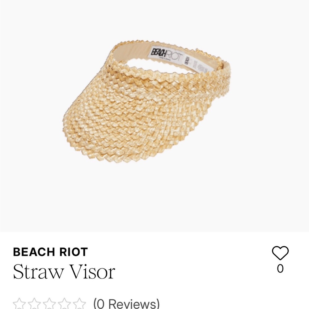 Beach Riot Woven Tan Visor
